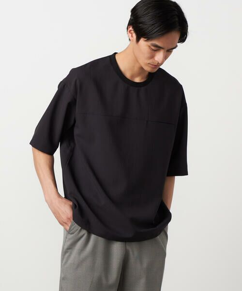 COMME CA ISM / コムサイズム Tシャツ | 【吸水速乾】リネンライクポリエステル 布帛Tシャツ | 詳細4