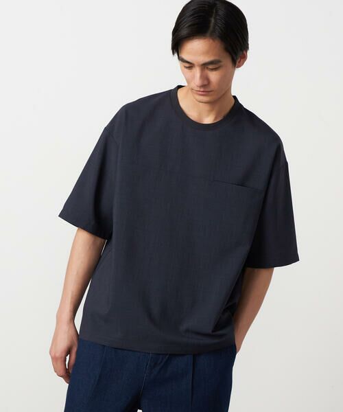 COMME CA ISM / コムサイズム Tシャツ | 【吸水速乾】リネンライクポリエステル 布帛Tシャツ | 詳細9