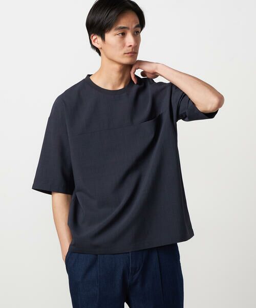 COMME CA ISM / コムサイズム Tシャツ | 【吸水速乾】リネンライクポリエステル 布帛Tシャツ | 詳細10