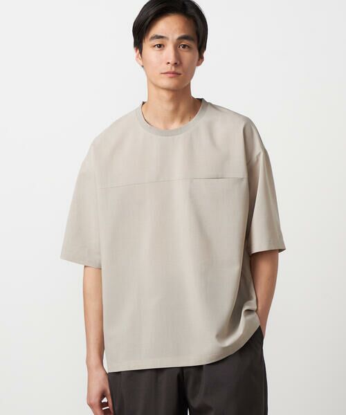 COMME CA ISM / コムサイズム Tシャツ | 【吸水速乾】リネンライクポリエステル 布帛Tシャツ | 詳細14