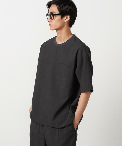 COMME CA ISM / コムサイズム Tシャツ | 【吸水速乾】リネンライクポリエステル 布帛Tシャツ | 詳細19