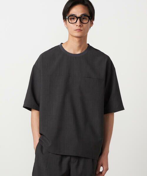 COMME CA ISM / コムサイズム Tシャツ | 【吸水速乾】リネンライクポリエステル 布帛Tシャツ | 詳細20