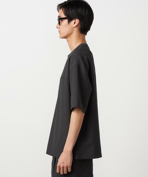 COMME CA ISM / コムサイズム Tシャツ | 【吸水速乾】リネンライクポリエステル 布帛Tシャツ | 詳細22