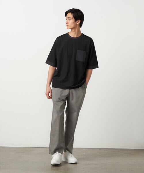 COMME CA ISM / コムサイズム Tシャツ | 軽量スクエアジャガード フェイクレイヤードTシャツ | 詳細13