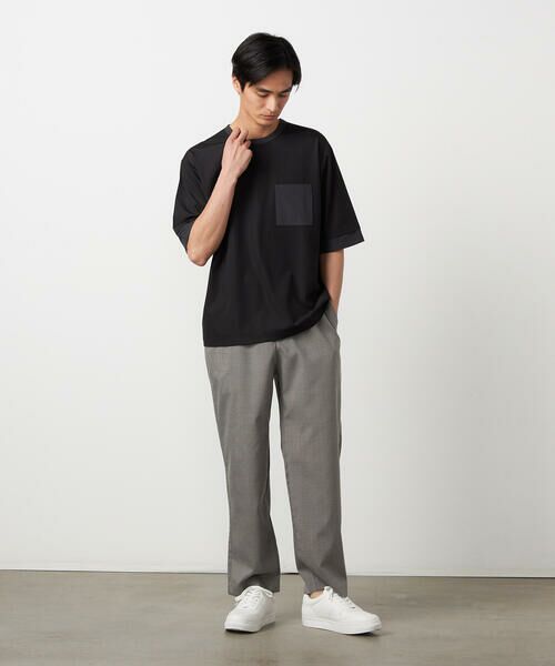 COMME CA ISM / コムサイズム Tシャツ | 軽量スクエアジャガード フェイクレイヤードTシャツ | 詳細14