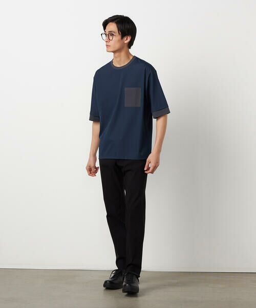 COMME CA ISM / コムサイズム Tシャツ | 軽量スクエアジャガード フェイクレイヤードTシャツ | 詳細17