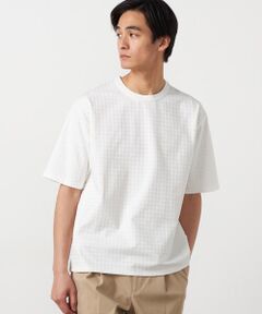 COMME CA ISM / コムサイズム Tシャツ | 千鳥 リンクスジャガード Tシャツ