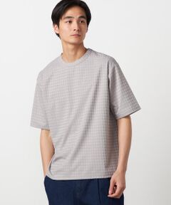 COMME CA ISM / コムサイズム Tシャツ | 千鳥 リンクスジャガード Tシャツ