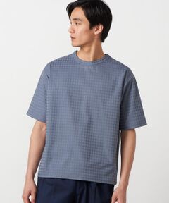 COMME CA ISM / コムサイズム Tシャツ | 千鳥 リンクスジャガード Tシャツ