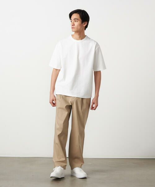 COMME CA ISM / コムサイズム Tシャツ | 千鳥 リンクスジャガード Tシャツ | 詳細1