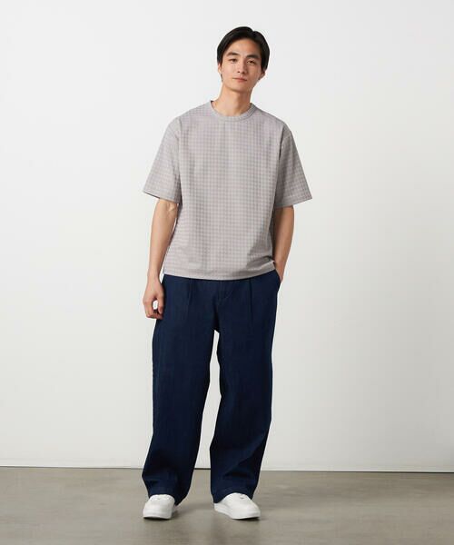 COMME CA ISM / コムサイズム Tシャツ | 千鳥 リンクスジャガード Tシャツ | 詳細5