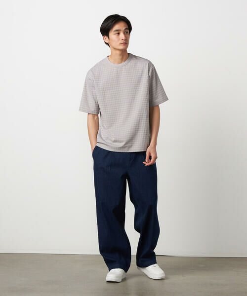 COMME CA ISM / コムサイズム Tシャツ | 千鳥 リンクスジャガード Tシャツ | 詳細6