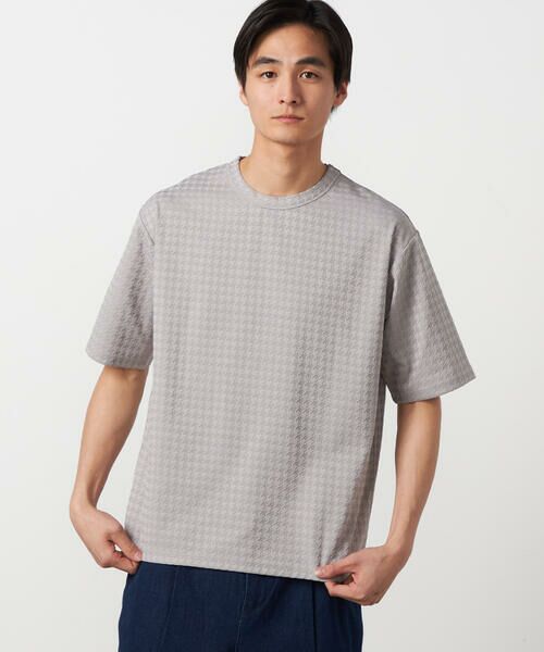 COMME CA ISM / コムサイズム Tシャツ | 千鳥 リンクスジャガード Tシャツ | 詳細7