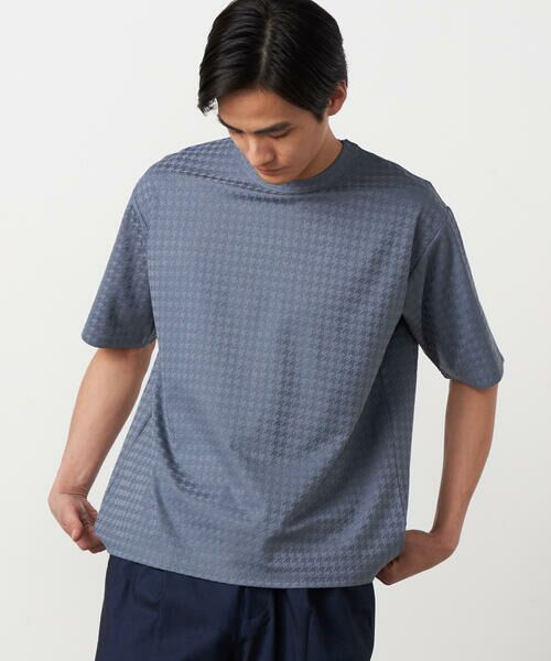 COMME CA ISM / コムサイズム Tシャツ | 千鳥 リンクスジャガード Tシャツ | 詳細13