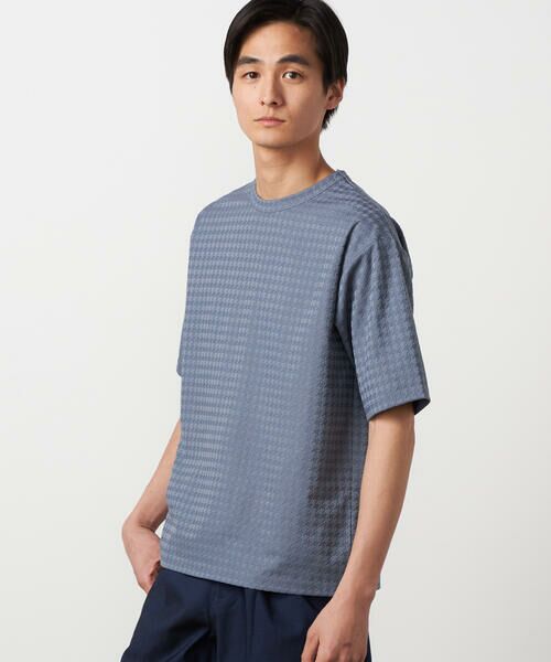 COMME CA ISM / コムサイズム Tシャツ | 千鳥 リンクスジャガード Tシャツ | 詳細14