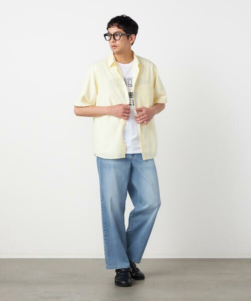 COMME CA ISM / コムサイズム Tシャツ | シルケット天竺 ロゴプリントTシャツ | 詳細1
