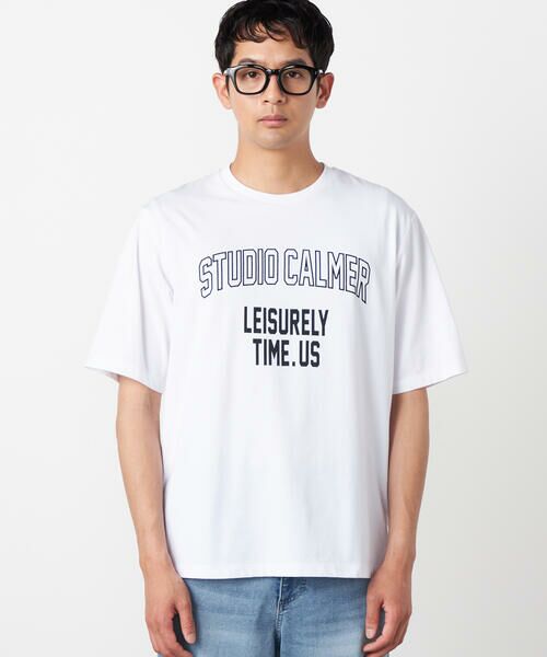 COMME CA ISM / コムサイズム Tシャツ | シルケット天竺 ロゴプリントTシャツ | 詳細5