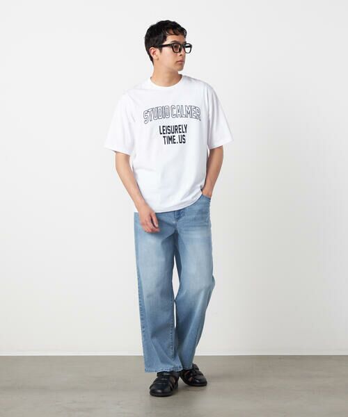 COMME CA ISM / コムサイズム Tシャツ | シルケット天竺 ロゴプリントTシャツ | 詳細3