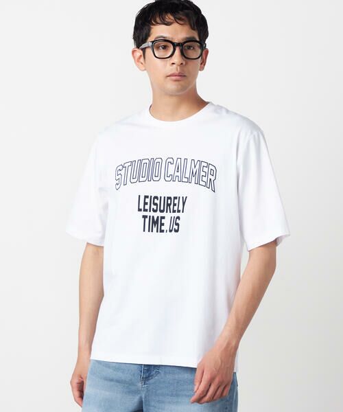 COMME CA ISM / コムサイズム Tシャツ | シルケット天竺 ロゴプリントTシャツ | 詳細4