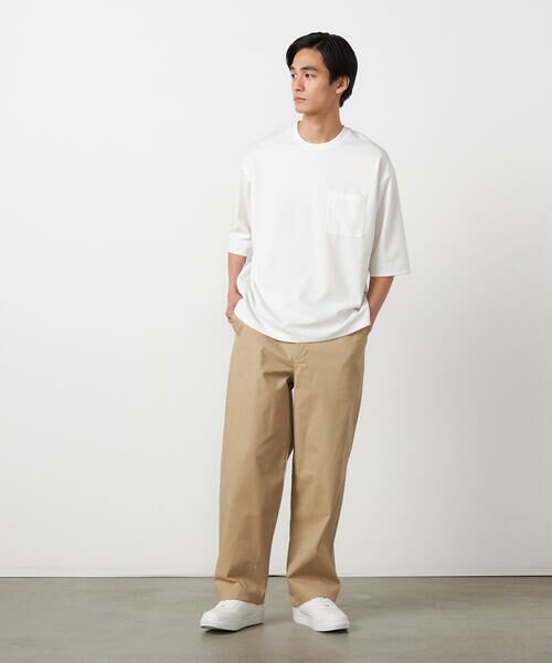 COMME CA ISM / コムサイズム Tシャツ | 【吸水速乾】ストライプコンビTシャツ | 詳細1