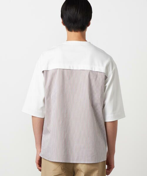 COMME CA ISM / コムサイズム Tシャツ | 【吸水速乾】ストライプコンビTシャツ | 詳細7