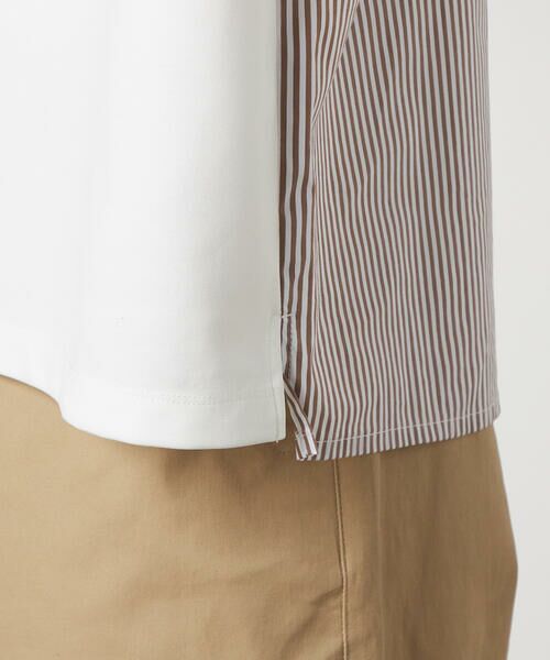 COMME CA ISM / コムサイズム Tシャツ | 【吸水速乾】ストライプコンビTシャツ | 詳細11