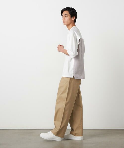 COMME CA ISM / コムサイズム Tシャツ | 【吸水速乾】ストライプコンビTシャツ | 詳細2