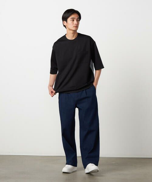 COMME CA ISM / コムサイズム Tシャツ | 【吸水速乾】ストライプコンビTシャツ | 詳細13