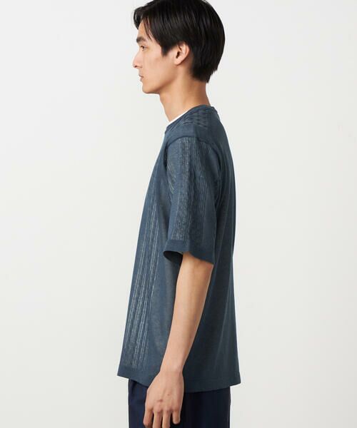 COMME CA ISM / コムサイズム ニット・セーター | 【セットアイテム】リネンライクケーブル クルーネックニット＋T/C天竺Tシャツ | 詳細13