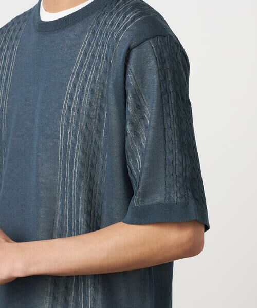 COMME CA ISM / コムサイズム ニット・セーター | 【セットアイテム】リネンライクケーブル クルーネックニット＋T/C天竺Tシャツ | 詳細16