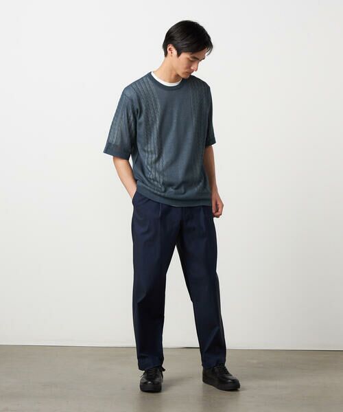 COMME CA ISM / コムサイズム ニット・セーター | 【セットアイテム】リネンライクケーブル クルーネックニット＋T/C天竺Tシャツ | 詳細7