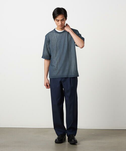 COMME CA ISM / コムサイズム ニット・セーター | 【セットアイテム】リネンライクケーブル クルーネックニット＋T/C天竺Tシャツ | 詳細8