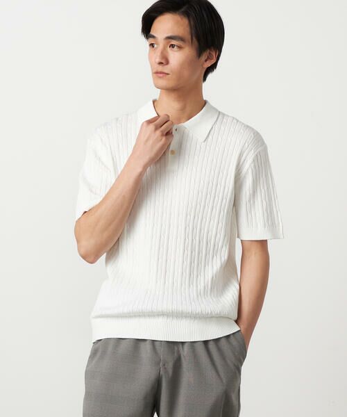 COMME CA ISM / コムサイズム ニット・セーター | ケーブルポロニット | 詳細4