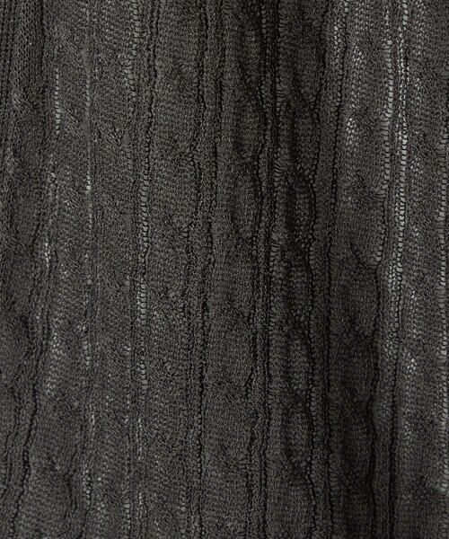 COMME CA ISM / コムサイズム カーディガン・ボレロ | 【セットアイテム】リネンライクケーブル ボタンレスカーディガン＋T/C天竺Tシャツ | 詳細11