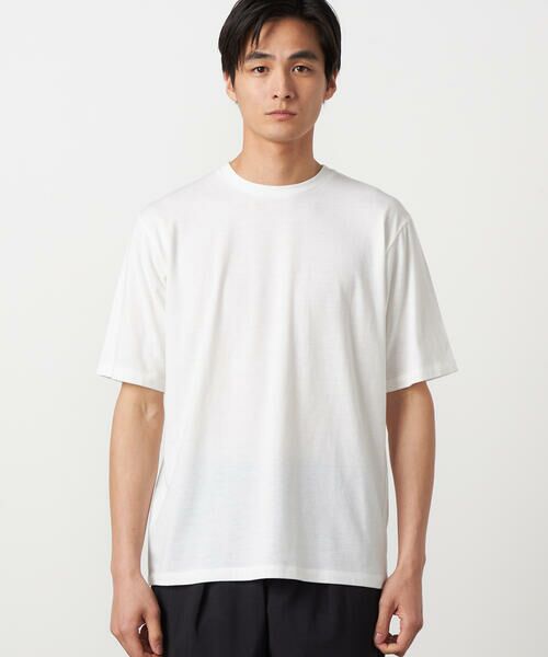 COMME CA ISM / コムサイズム カーディガン・ボレロ | 【セットアイテム】リネンライクケーブル ボタンレスカーディガン＋T/C天竺Tシャツ | 詳細4