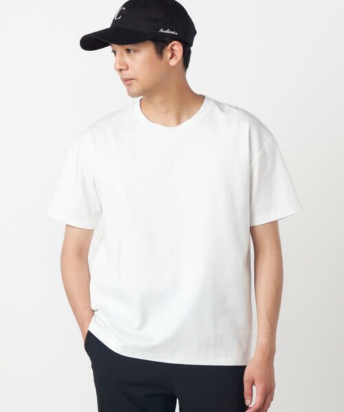 COMME CA ISM / コムサイズム Tシャツ | 【MADE IN JAPAN】シルキーポンチTシャツ（ホワイト）