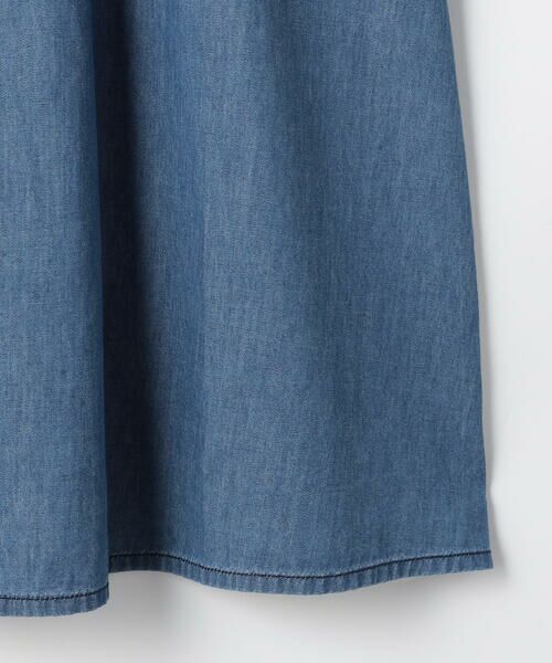 COMME CA ISM / コムサイズム ロング・マキシ丈ワンピース | デニム 半袖アッパッパ | 詳細6