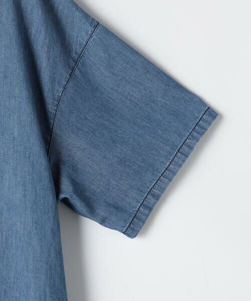 COMME CA ISM / コムサイズム ロング・マキシ丈ワンピース | デニム 半袖アッパッパ | 詳細5