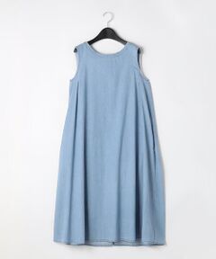 COMME CA ISM / コムサイズム ロング・マキシ丈ワンピース | デニム ノースリーブアッパッパ
