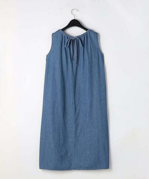COMME CA ISM / コムサイズム ロング・マキシ丈ワンピース | デニム ノースリーブアッパッパ | 詳細7