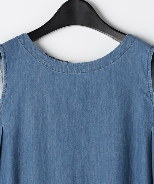COMME CA ISM / コムサイズム ロング・マキシ丈ワンピース | デニム ノースリーブアッパッパ | 詳細8