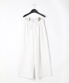 COMME CA ISM / コムサイズム その他パンツ | シャンブレー ワイドストライプパンツ