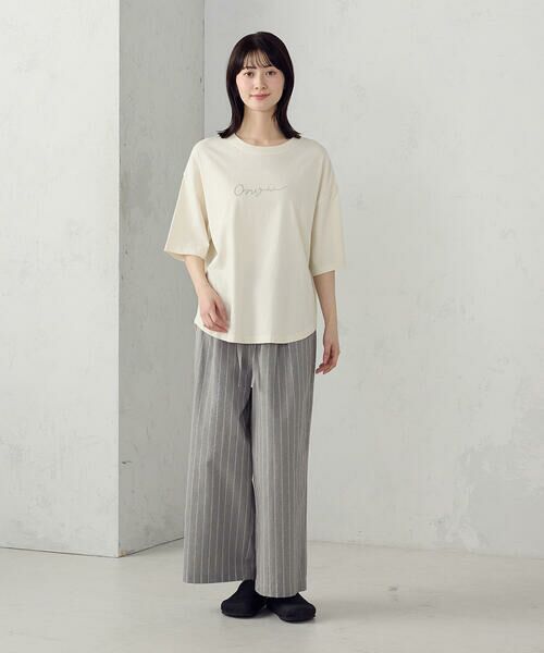 COMME CA ISM / コムサイズム その他パンツ | シャンブレー ワイドストライプパンツ | 詳細2