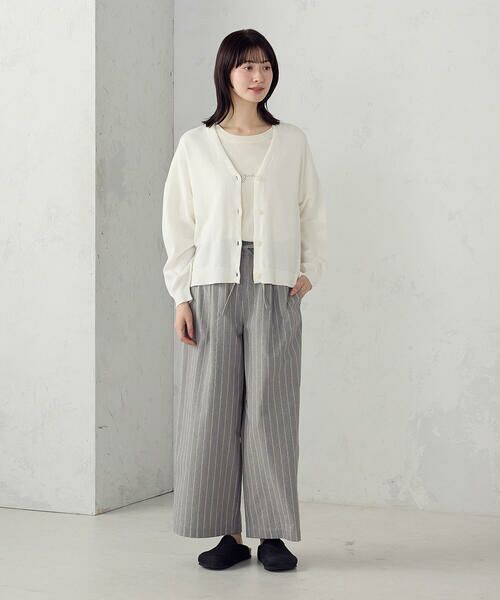 COMME CA ISM / コムサイズム カーディガン・ボレロ | コットンリネン ニットカーディガン | 詳細1
