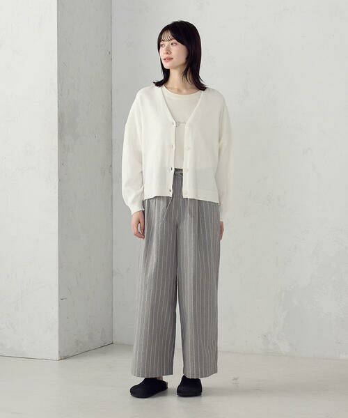 COMME CA ISM / コムサイズム カーディガン・ボレロ | コットンリネン ニットカーディガン | 詳細2