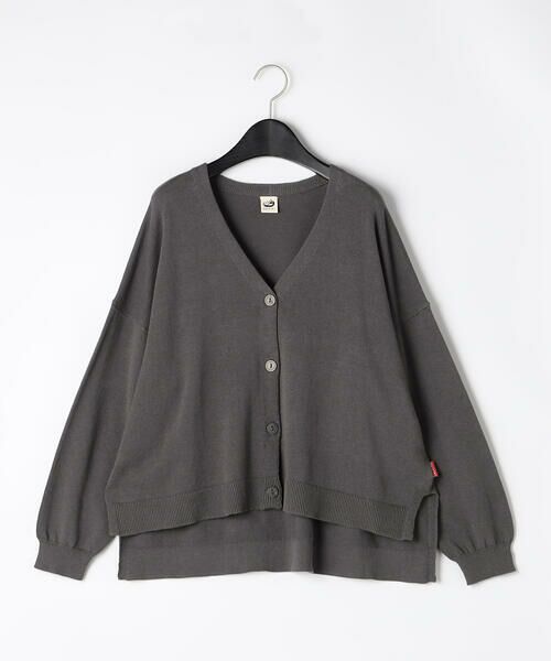 COMME CA ISM / コムサイズム カーディガン・ボレロ | コットンリネン ニットカーディガン（チャコール）