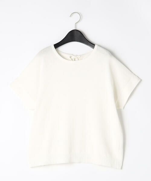 COMME CA ISM / コムサイズム ニット・セーター | コットンリネン ニットプルオーバー（オフホワイト）