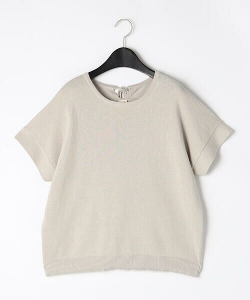 COMME CA ISM / コムサイズム ニット・セーター | コットンリネン ニットプルオーバー（グレー）