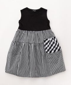 COMME CA ISM / コムサイズム ロング・マキシ丈ワンピース | ギンガムチェック バルーンワンピース