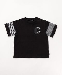 COMME CA ISM / コムサイズム Tシャツ | ギンガムチェック 切り替え 半袖Tシャツ